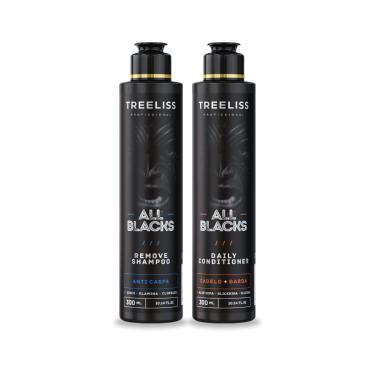 Imagem de Kit Barba e Cabelo homens Shampoo e condicionador All Blacks