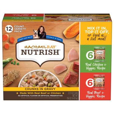 Imagem de Comida úmida para cães Nutrish Rachael Ray Chunks em molho 390mL (x12)