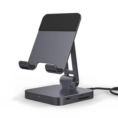 Imagem de Suporte de carregamento USB C 7 em 1 com PD de 100 W e HDMI 4K - estação de ancoragem portátil para MacBook Pro, iPad Pro, laptops, 2 USB 3.0, leitor de cartão SD/TF, conector de áudio