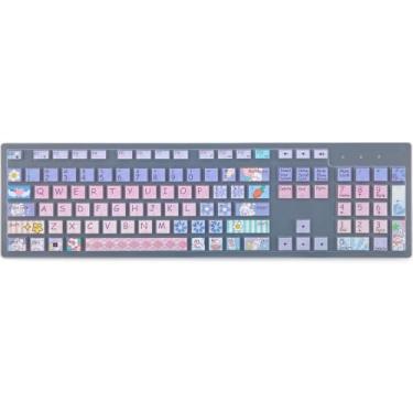 Imagem de Linda capa de teclado para teclado Dell KM636 KB216 KB216t/d/p, Dell Optiplex 5250 3050 3240 5460 7450 7050, Dell Inspiron Desktop 3475 3670 3477 5400 5490 7700 7790, Coelhinho fofo