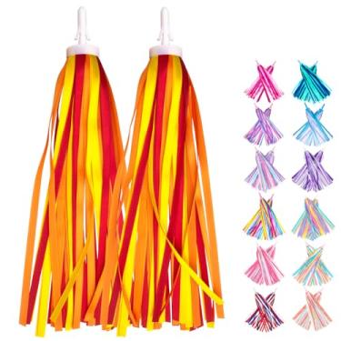 Imagem de Mlurcu Bicicleta Streamers Bicicleta Borlas para Crianças 1 Par, Crianças Acessórios para Bicicleta Scooter Bicicleta Triciclo Guiador Streamers Guiador Manoplas Acessórios para Meninos E Meninas(Lara