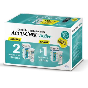 Imagem de Accu-Chek Active 3 Frasco com 50 Tiras Reagentes