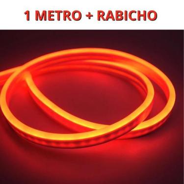 Imagem de KIT 1 a 10 Metros Mangueira Fita LED Neon Flex Vermelho + Rabicho - LE