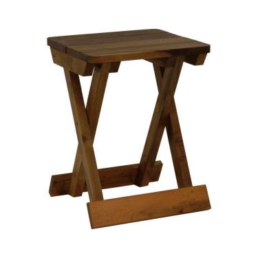 Imagem de Banco Baixo Dobrável Ipanema Madeira Imbuia Maciça Stain Imbuia