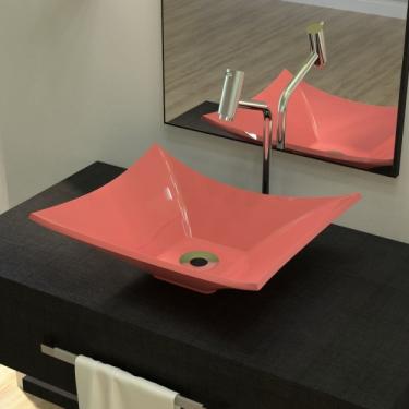 Imagem de Kit Cuba com Torneira Link Metal Compace Rosa