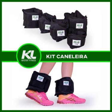 Imagem de Kit Caneleira Tornozeleira De Peso 2kg 3kg 4kg 5kg Fixa