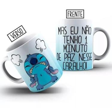 Imagem de Caneca Lilo Stitch Nervoso Eu Não Tenho Um Minuto De Paz... - loja din