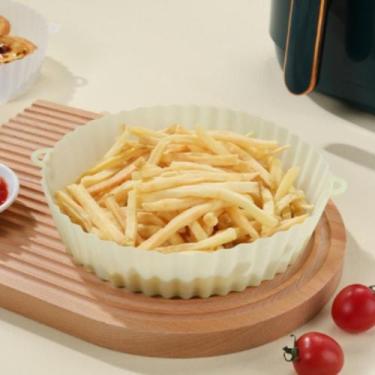 Imagem de Forma de Silicone para Air Fryer De Silicone De Cozinha Forma Reutiliz