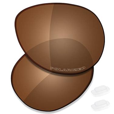 Imagem de SAUCER Lentes de reposição premium e protetores de nariz compatíveis com óculos de sol Costa Del Mar Wingman High Defense - marrom âmbar polarizado