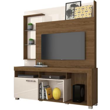 Imagem de Estante Home Tv 50 Pol 1 Porta 160 Cm Icaro Naturale Off White Madetec