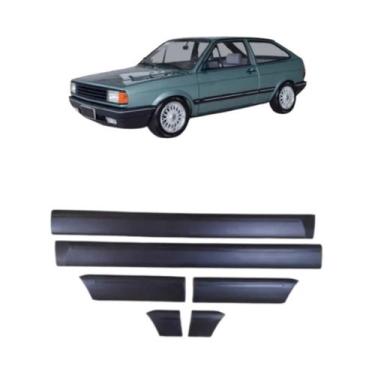 Imagem de Friso Lateral Gol Gl 1991 A 1992 Estreito 2 Portas - Topmix, Preto