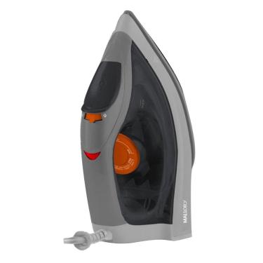 Imagem de Ferro de Passar a Seco/Vapor Mallory Jupiter Maxx Base Antiaderente, Cinza/Laranja/Branco