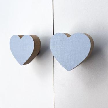 Imagem de 10 Puxadores Coração Infantil Gaveta Armário Móveis Quarto - Souvenir 