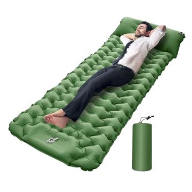 Imagem de Almofada inflável para acampamento – Tapete de dormir para mochila, colchão de ar autoinflável, leve, compacto, portátil para acampamento, mochila, caminhada, barraca para mulheres e homens