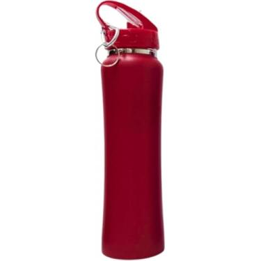 Imagem de Garrafa Squeeze 750 ml Aço Inox com Canudo, Conserva Bebida Quente 6 Horas e Gelada 8 Horas (Vermelho)