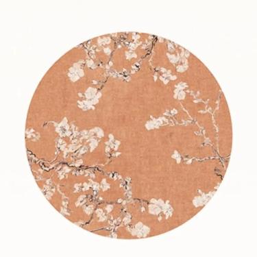 Imagem de Tapete de estudo redondo e espesso, leve, luxuoso, para sala de estar, decoração de quarto, retrô (200x200 cm/P)