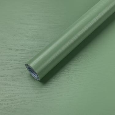 Imagem de Abyssaly Papel de parede azul para contato de grão de madeira com aparência de madeira autoadesivo espesso papel de parede envoltório de vinil para bancadas de cozinha prateleira de armário 45 x 299