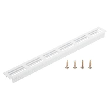 Imagem de PATIKIL Tampa de ventilação de porta, 30,5 x 3,5 cm (dimensões externas), grade de ventilação com venezianas de alumínio, ventilação retangular com parafusos de montagem para armário de sapatos