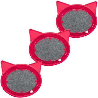 Imagem de 3 Arranhador Gato Super Cat Relax Pop Furacão Pet - Vermelho
