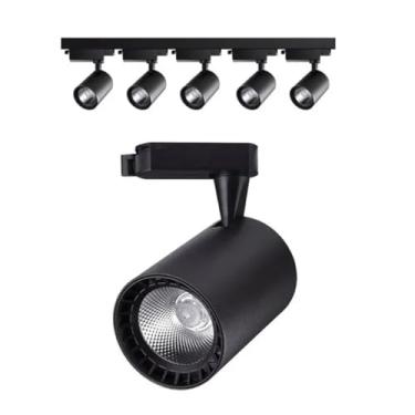 Imagem de Kit Trilho Eletrificado 1m + 4 Spots Led 10w Preto 6500K