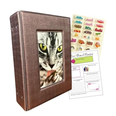 Imagem de Álbum de Fotos 500 Fotos 10x15 Porta Retrato na Capa com Adesivos (Marrom)