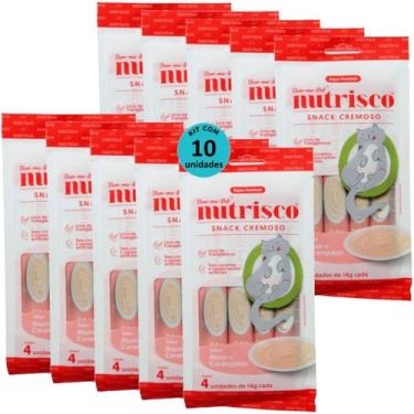 Imagem de Snack cremoso nutrisco gatos 14g atum e caranguejo com 4 un - kit com 