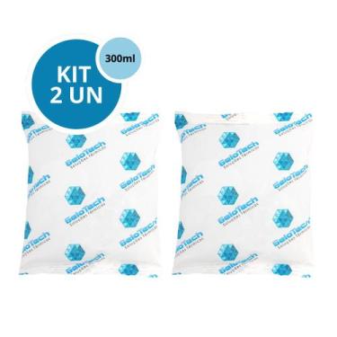 Imagem de Kit 2 Gelo Gel Bolsa Artificial Reutilizável Flexível Compressa 300g -