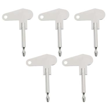 Imagem de Briny River 5 chaves de ignição de trator, 5 mm de diâmetro, metal, vintage, cortadores de grama, tratores, escavadeira, automóvel, chave de bloqueio de ignição prata