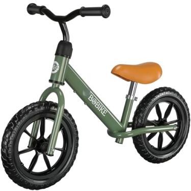 Imagem de Bobike Brinquedos de bicicleta de equilíbrio para crianças de 2 a 5 anos de idade, assento ajustável e guidão, bicicleta de treinamento sem pedal, melhores presentes para crianças (verde)