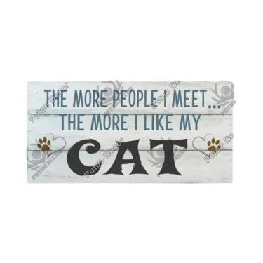 Imagem de Placa De Madeira Para Gato Putuo Decor, Etiqueta De Amizade Para Anima