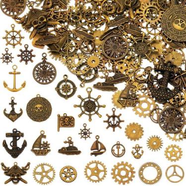Imagem de Engrenagens de bronze antigas Charm Hicarer Steampunk 300g