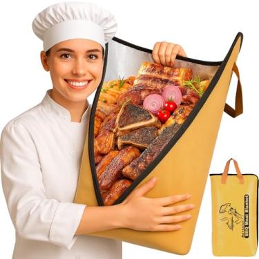 Imagem de Cobertor de churrasco para descanso de carne, saco de defumador resistente com isolamento de 53 cm com ampla abertura para peito, porco, peru – Cobertor de churrasco reutilizável para descansar carne