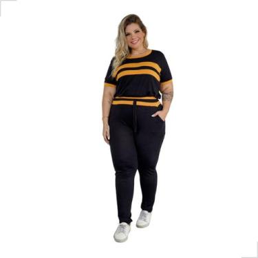 Imagem de Conjunto Blusa E Calça Com Recortes Plus Size  - Rosana Farcait, Mosta