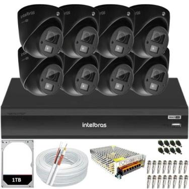 Imagem de Kit Intelbras 8 câmeras 3220D áudio mic Full Hd Dvr 08 canais HD 1TB
