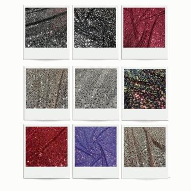 Imagem de Tecido Malha Paetê Glamour 1,45m para Vestidos de Festa - Tecido Premi