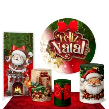 Imagem de Trio Capas Cilindro + Painel Redondo + Lateral e Tapete Natal (K3NAT0049)