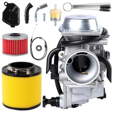 Imagem de Carburador compatível com Honda 2000-2006 Rancher TRX 350 TRX350TM TRX350TE 350ES 350FE 350FMTE 4 tempos ATV Carb
