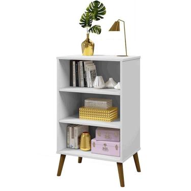 Imagem de Aparador Organizador Cali Sala 2 Portas Pés Madeira Maciça Branco Branco