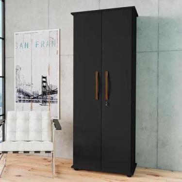 Imagem de Armário Multiuso 2 portas com chave CORDOBA PRETO - MÓVEIS PRIMUS