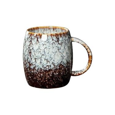 Imagem de Caneca retro vitrificada cerâmica criativa café leite capacidade vintage canecas de café copos transparentes canecas de café (tamanho: 5)