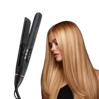 Imagem de Prancha Chapinha de Cabelo Queratina Bivolt Profissional Alisa e Hidra