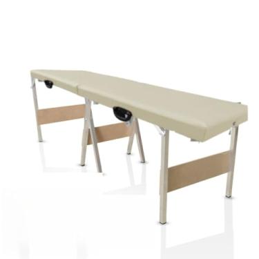 Imagem de Maca dobrável portátil Premium - Estética/Massagem/Cílios/Tatuagem- 240kg(Bege)