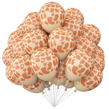 Imagem de Deer Print Balloons, 12 Inch Jungle Balloons Animal Print Balloon Latex Jungle Safari Animal Balloon Decorations for Wild Birthday Baby Shower Zoo Jungle Safari Dinosaur Theme Party Supplies
