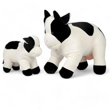 Imagem de Vaca Malhada Gravida  Com I Filhote Pelúcia