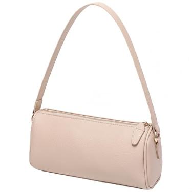 Imagem de JOLLQUE Bolsa transversal para mulheres, bolsa de mão pequena, bolsa de mão de poliuretano, bolsas Hobo de ombro outono inverno com zíper, Cinza, Simples