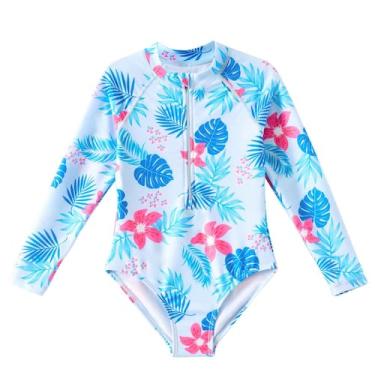 Imagem de Roupa de banho Angel Season Girls de manga comprida floral UPF 50+ 5Y