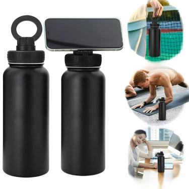 Imagem de Garrafa Térmica Parede Dupla Vacuo 950Ml Suporte Celular