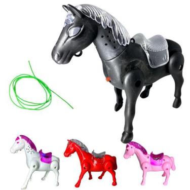 Imagem de Cavalo De Brinquedo C/ Som E Luz Musical Anda Animal Fazenda - Europio