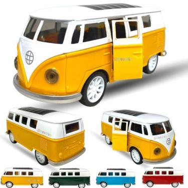 Imagem de Carrinho De Ferro Miniatura Kombi De Metal Abre A Porta - Europio, Ama