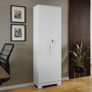 Imagem de Armário Multiuso Prisma 2 Portas 100% Mdf Branco - Rio Doce, Branco